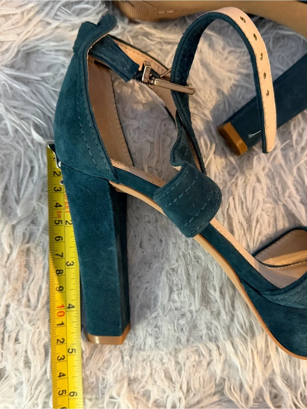 Vince Camuto Teal Suede Platform Sandals